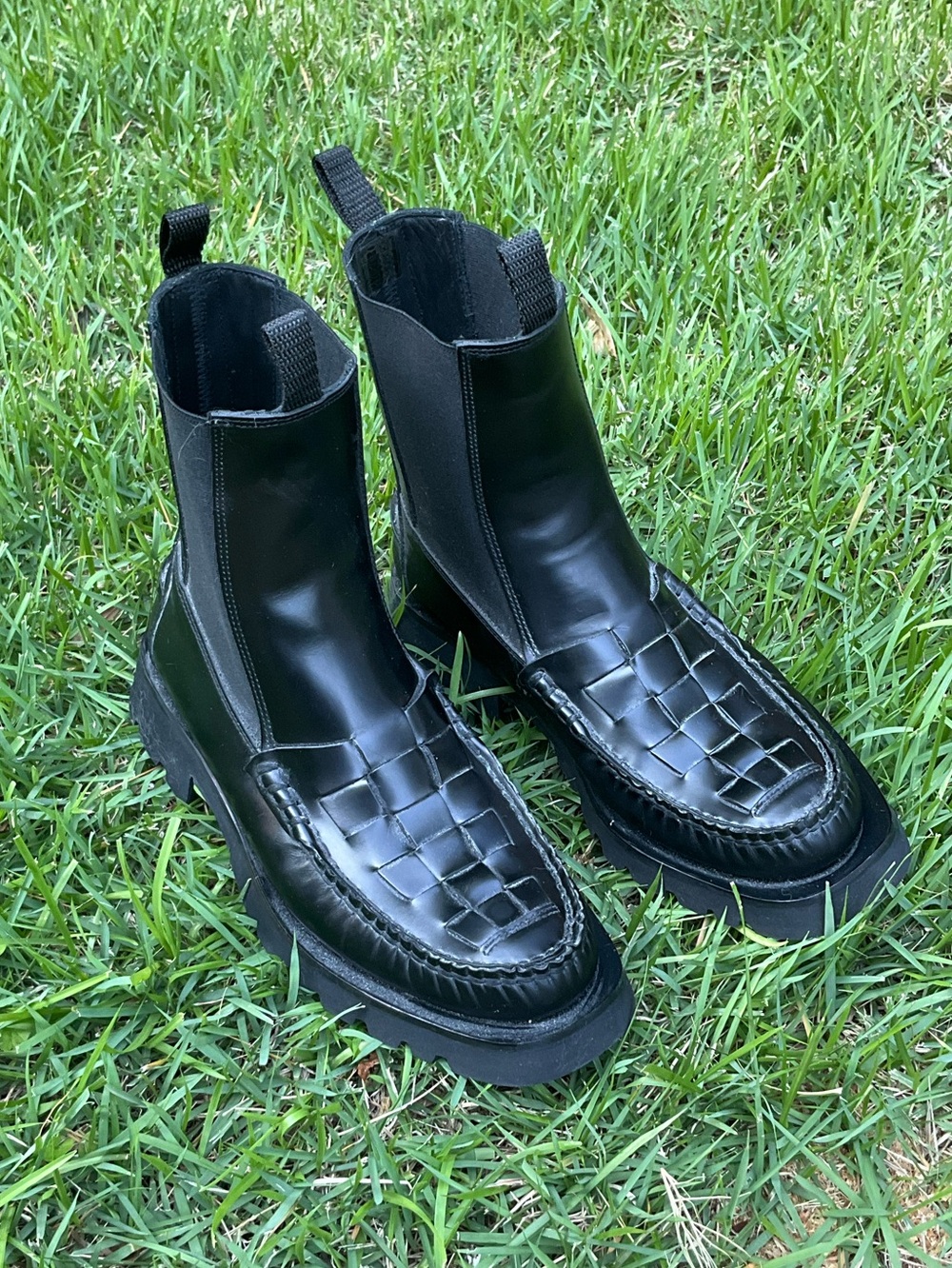 Alda Woven Sport Ankle Boots - Black